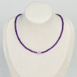 Колье из Аметиста и Кунцита 42 см +