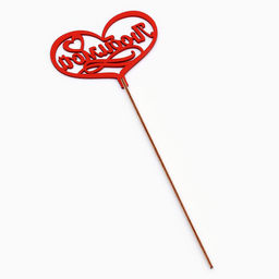 Топпер для торта деревянный «Любимой», красный, 13×10 см