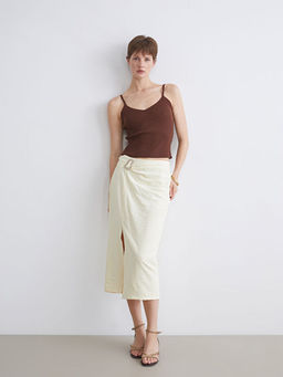 Beli Fermuarl? Dokulu Etek