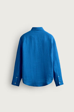CAMISA RELAXED FIT 100% LINO / Azul el?ctrico - Zara фото 8