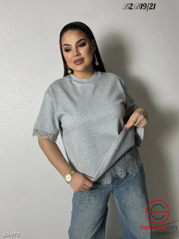 Футболка трикотажная с гипюром - Bruno фото 2