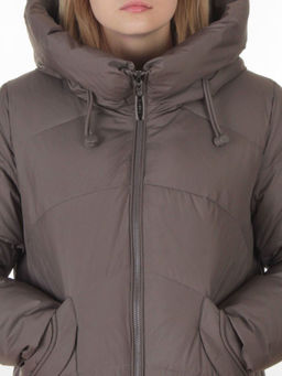 A622 GRAY/BROWN Куртка зимняя женская (200 гр. био-пух)