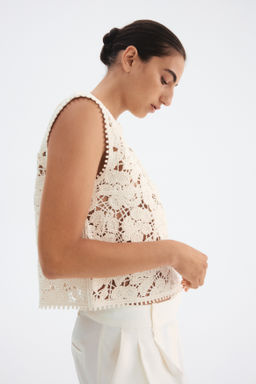 Chaleco efecto crochet - H&m фото 6