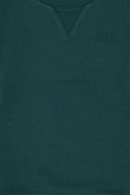 Темно-зеленый базовый свитшот для мальчика Неожиданная скидка в корзине - U.s. polo assn фото 3