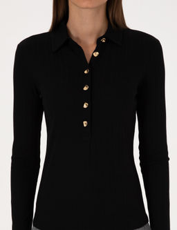 Siyah Slim Fit _rme Bluz - Pierre cardin фото 6