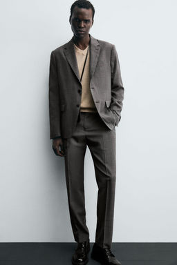CHECK SUIT TROUSERS - Zara фото 5