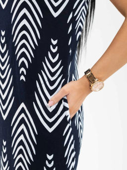 Сарафан женский, цвет синий белый