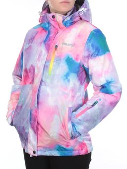 W1609-2 PINK/BLUE PRINT Куртка горнолыжная женская ERUITOR (100 гр. холлофайбера) - Fashion фото 4