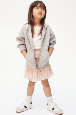 Chaqueta sudadera efecto neopreno con cremallera