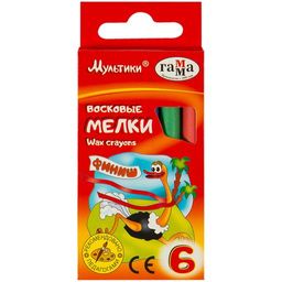 Карандаши восковые ГАММА "Мультики" 6цв. (2131018_01_28)