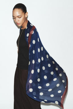 POLKA DOT PRINT SCARF - Zara фото 5