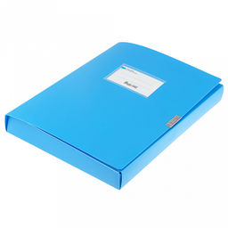 Папка-органайзер (короб) "Архивная" А4 23,4х31х3,5см, пластик, на липучке, цвет голубой (Китай)