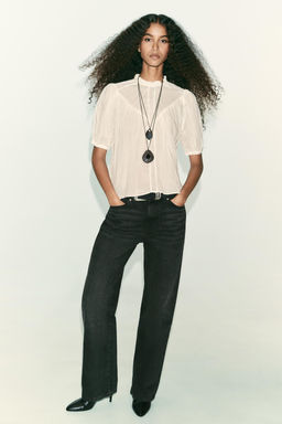 RUSTIC INSERT BLOUSE