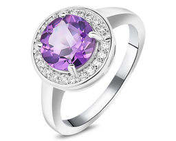 Кольцо, мистик кварц синий, Черешня