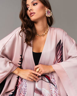 авторское мегаэффектное Японский шёлк / Армани-шёлк кимоно - Sahar art lab фото 5