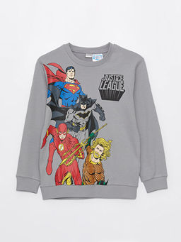 Bisiklet Yaka Batman Bask?l? Uzun Kollu Erkek ?ocuk Ti??rt
