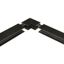 UBX-MS22/35 BLACK Коннектор для накладных магнитных шинопроводов, 35мм. Угловой. Вертикальный. Черный. ТМ Uniel