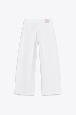 Z1975 WIDE-LEG HIGH-WAIST CROPPED JEANS - Zara фото 7