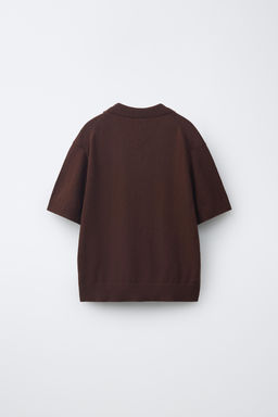 POLO ALGOD?N Y LINO / Marr?n - Zara фото 2