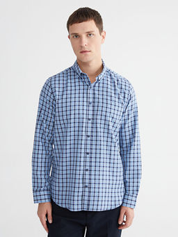 Regular Fit Ekose Gabardin Erkek G?mlek