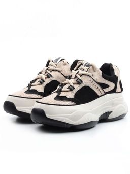 05-FDSJ01-1P BLACK Кроссовки женские (натуральная кожа, текстиль)