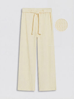 Geni? Pa?a K?z ?ocuk Dokulu Pantolon