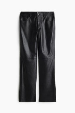 Pantalon tobillero de piel - H&m фото 7