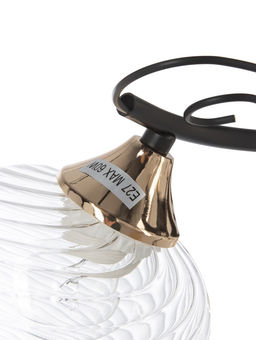 Люстра 11295-9/5, 5×60 Вт, E27, чёрная, золотистая