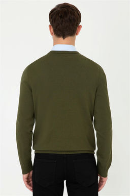 Мужской базовый свитер цвета хаки Неожиданная скидка в корзине - U.s. polo assn фото 4