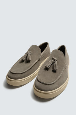 CASUAL LEATHER LOAFERS WITH TASSELS - Zara фото 5