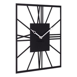 Часы настенные интерьерные «Рим», бесшумные, плавный ход, 35×35 см, квадрат, чёрные