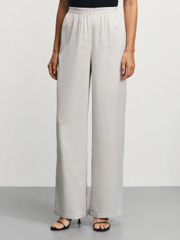 Широкие атласные брюки / Zarina  фото 2