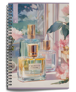 Тетрадь 80 л. А4 клетка, на гребне, LOREX SCENT OF A WOMAN офсет, мелованный картон, soft touch, выборочный УФ-лак, запечатка форзаца - Buro фото 2