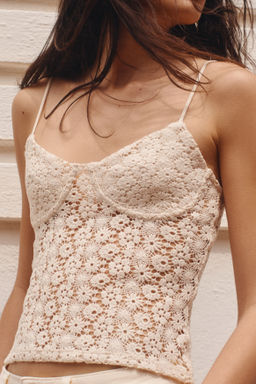 Top de tirantes efecto crochet - H&m фото 4