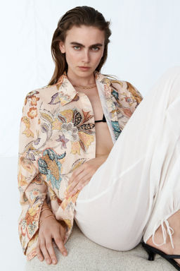 Camisa oversize de lino - H&m фото 4