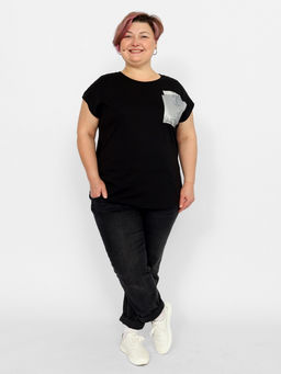 CRB wear/CSLW 60273-22 Футболка женская,черный/Ex.Cherubino  фото 2