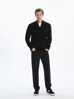 B?y?k Beden Standart Kal?p Dik Yaka Erkek Triko H?rka