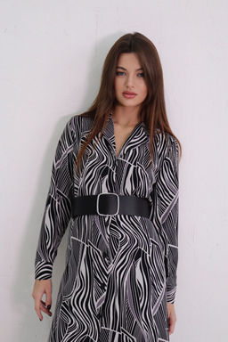 Платье-рубашка с английским воротником принт - Martichelli фото 78