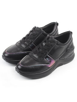 04-M27-21 BLACK Кроссовки женские (натуральная кожа)