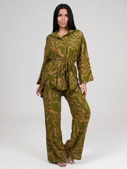 077 ЖЕНСКИЙ КОСТЮМ (брюки) (Светло-зелёный)