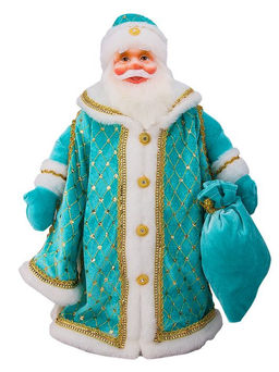Дед Мороз Царский 50см индивид.уп. БИРЮЗОВЫЙ - Коломеев фото 2