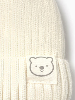 Шапка детская «Крошка Я», размер 44-46 см, молочная