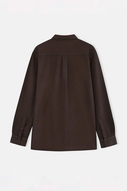 Koyu Kahverengi Regular Erkek Buyuk Beden Gomlek TMNSS26AX00008 - Trendyolmilla фото 3