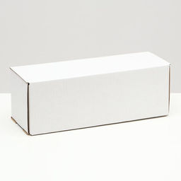 Цена за 10 шт. Коробка складная под бутылку, без печати, белая, 12 х 33,6 х 12 см,