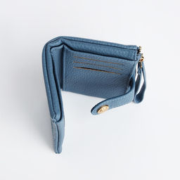 Кошелёк на кнопке, цвет голубой - Simaland фото 6