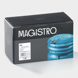 Набор для специй Magistro Церера, 2 предмета: солонка, перечница, фарфор, голубой  фото 5