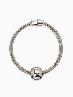 Набор 2 предмета: колье, браслет Бусина на нитях, цвет серебро