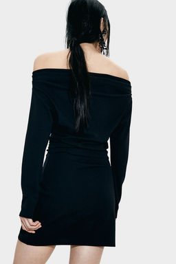Vestido off-the-shoulder drapeado - H&m фото 2
