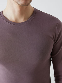 Bisiklet Yaka Uzun Kollu Penye Erkek Ti??rt