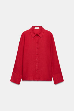 CAMISA LINO 100% ZW COLLECTION / Rojo